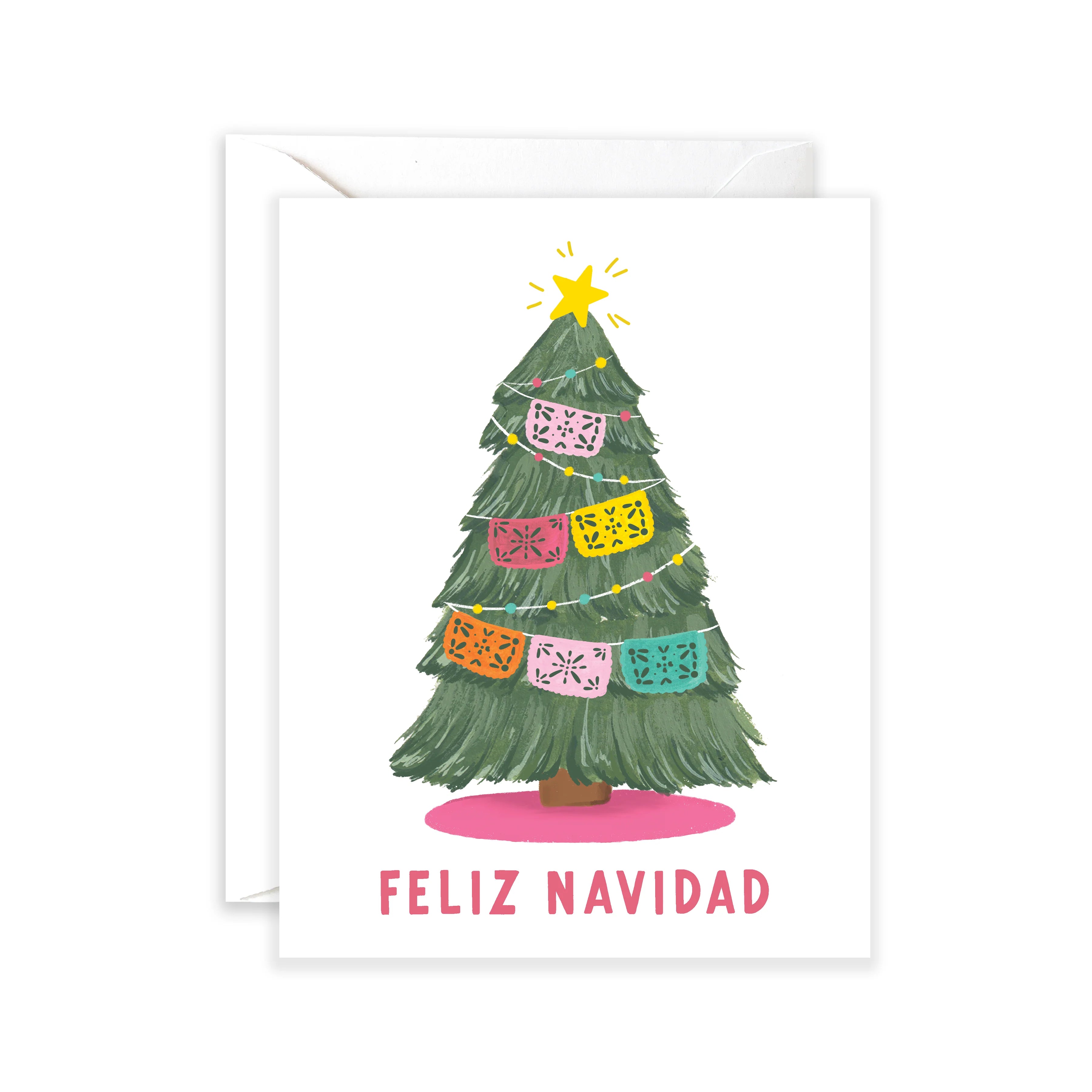Papel Picado Feliz Navidad Card
