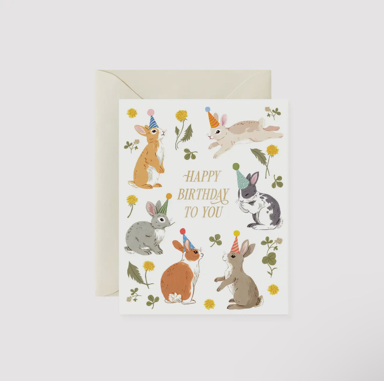 Bunnies Birthday Party Card