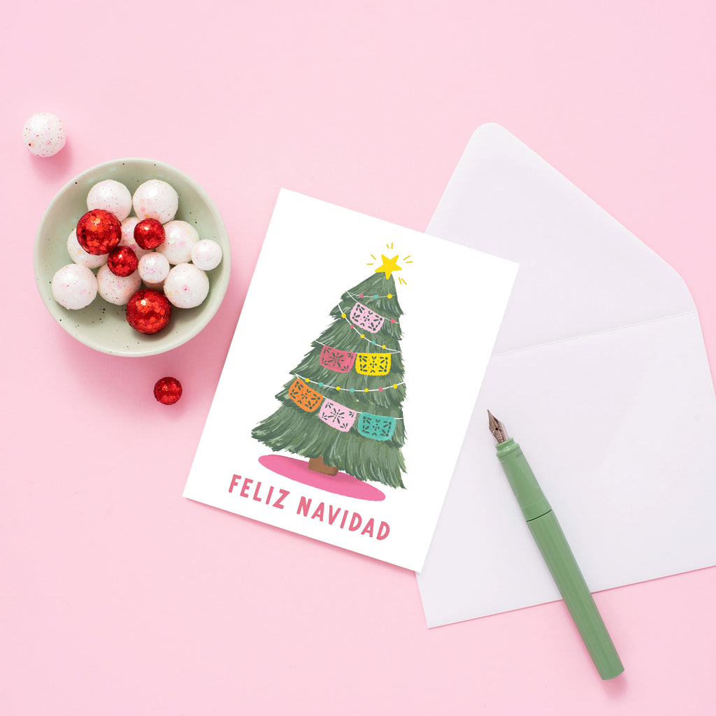 Papel Picado Feliz Navidad Card
