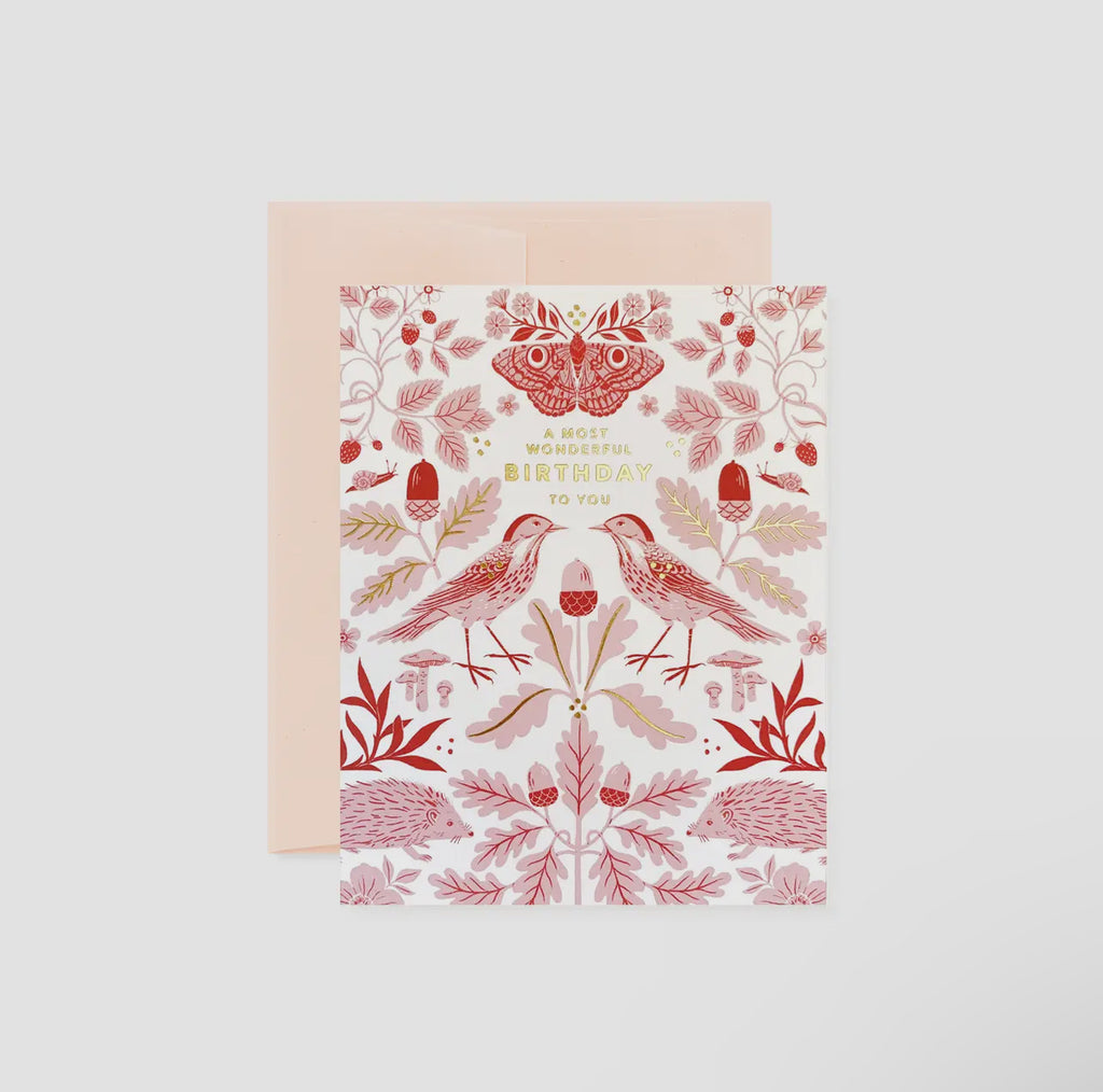 Flora & Fauna Birthday Card